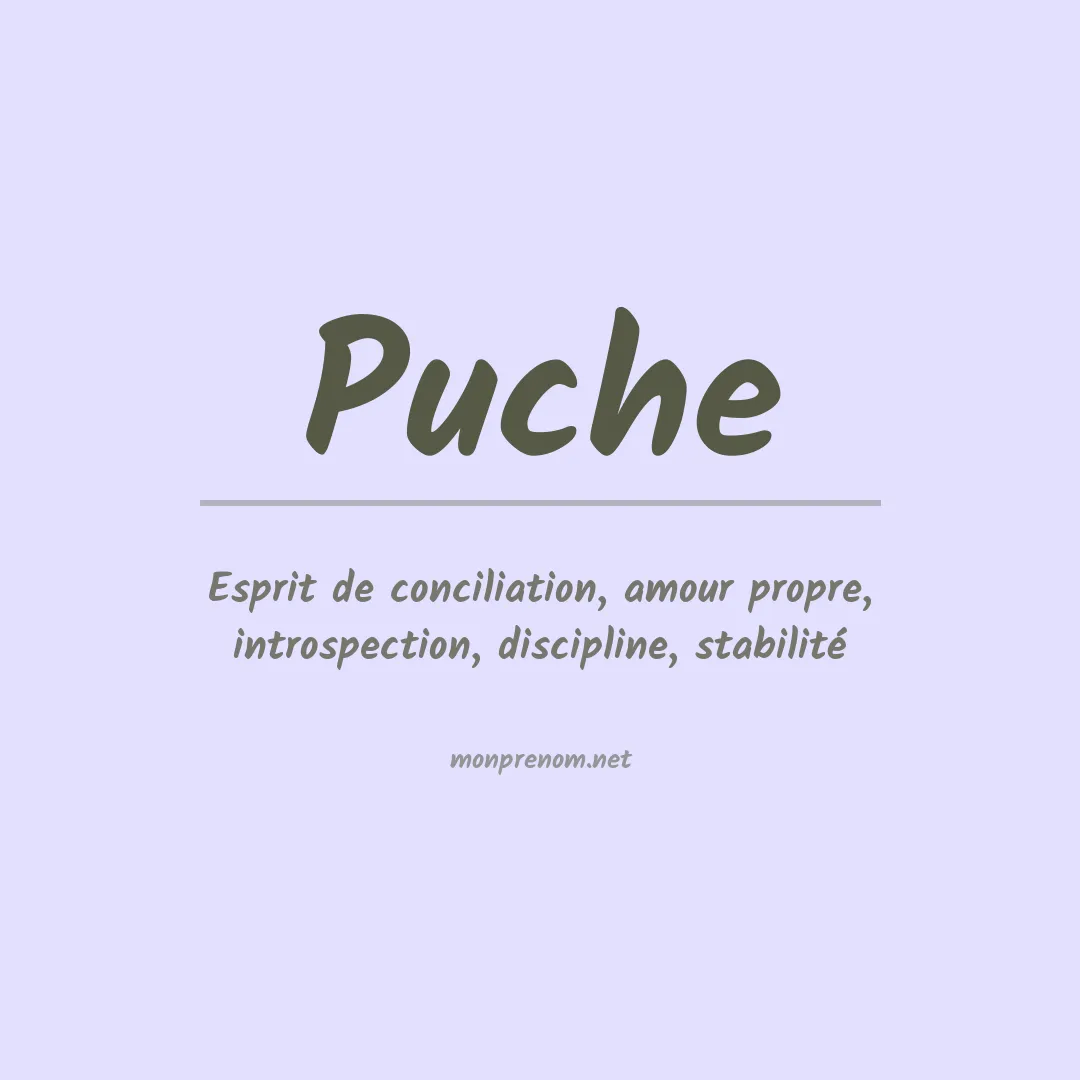 Signification du prénom Puche