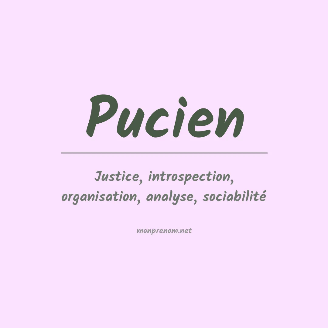 Prénom Pucien