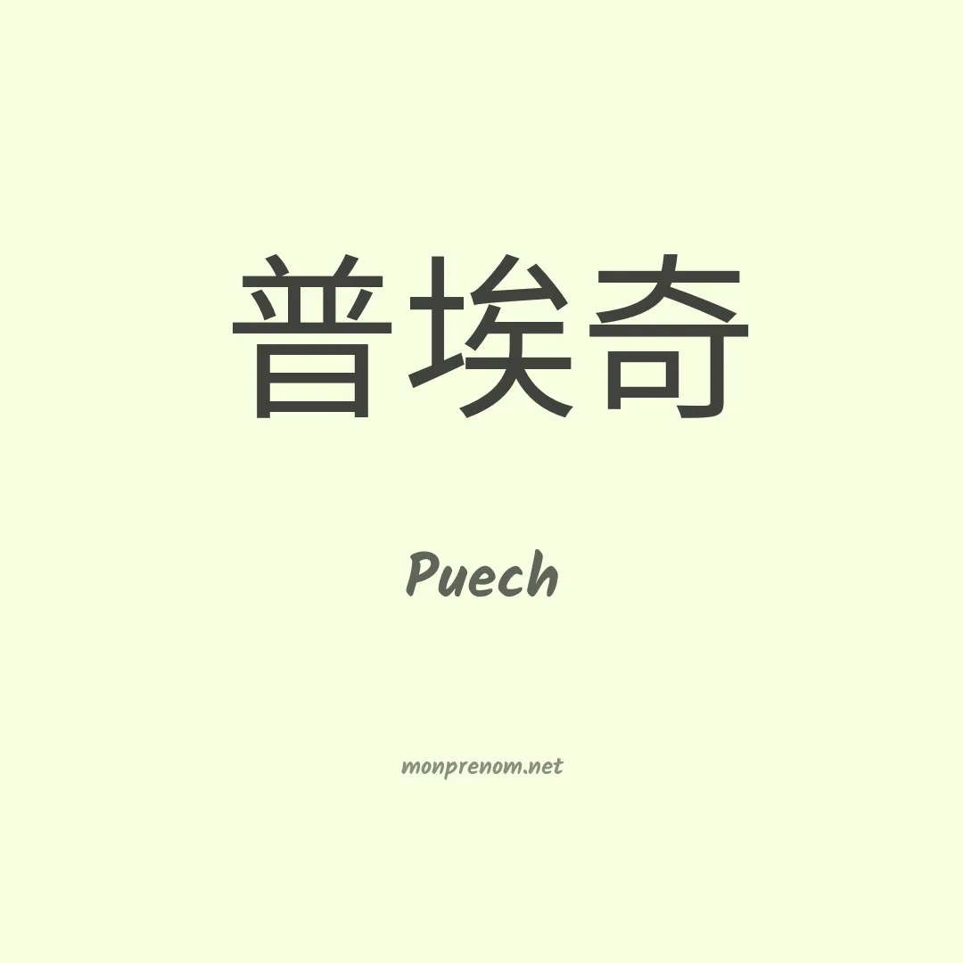 Puech en chinois
