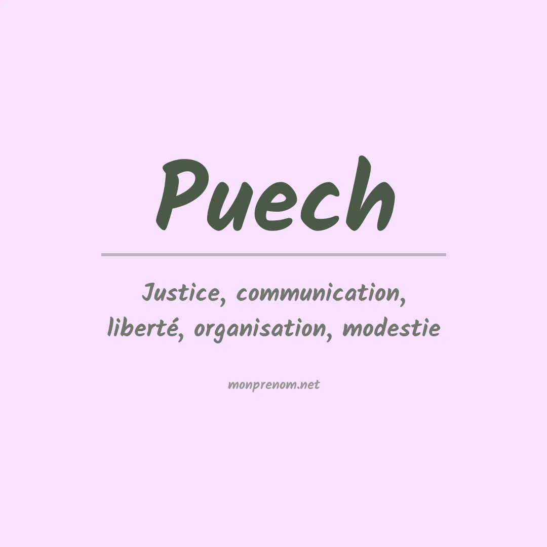 Prénom Puech