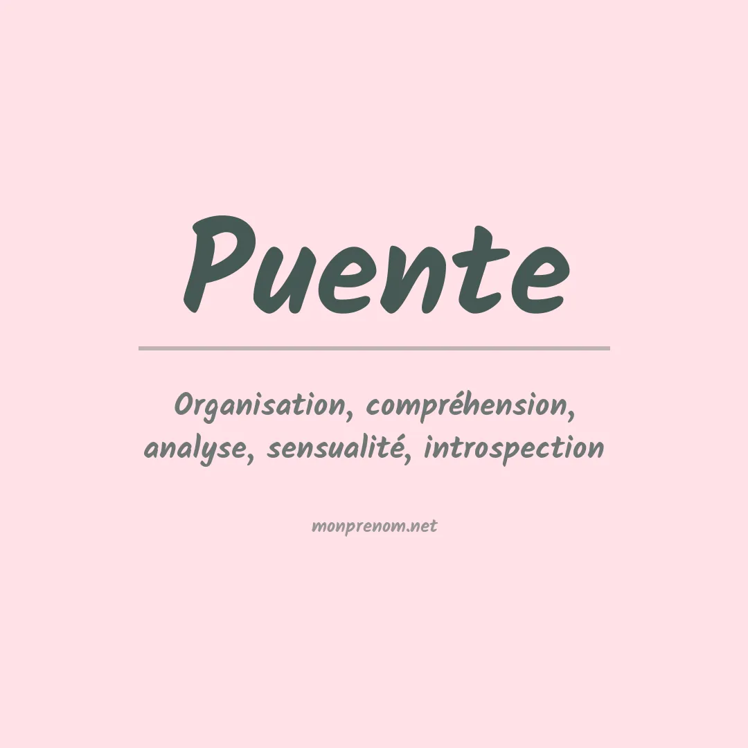 Prénom Puente
