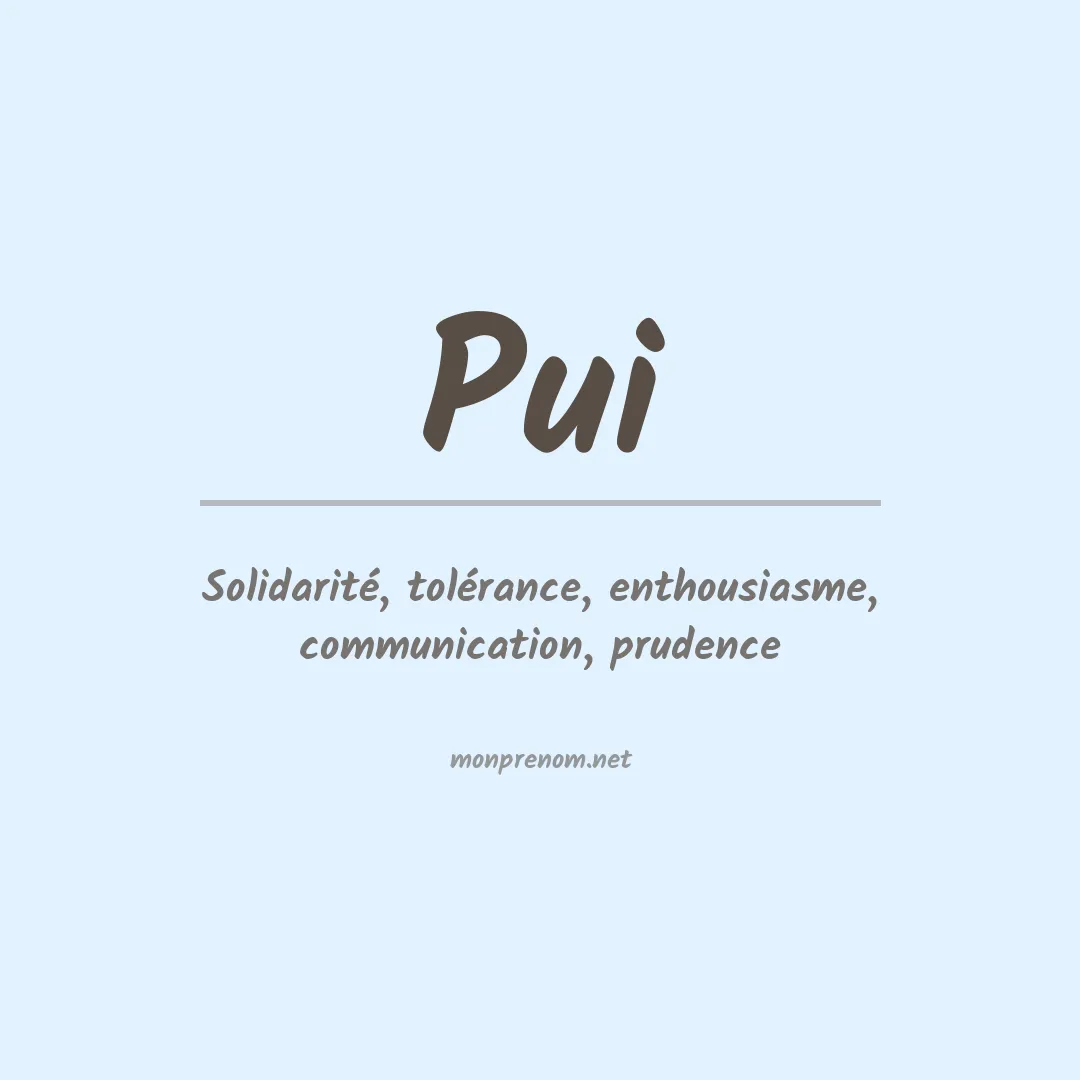 Prénom Pui