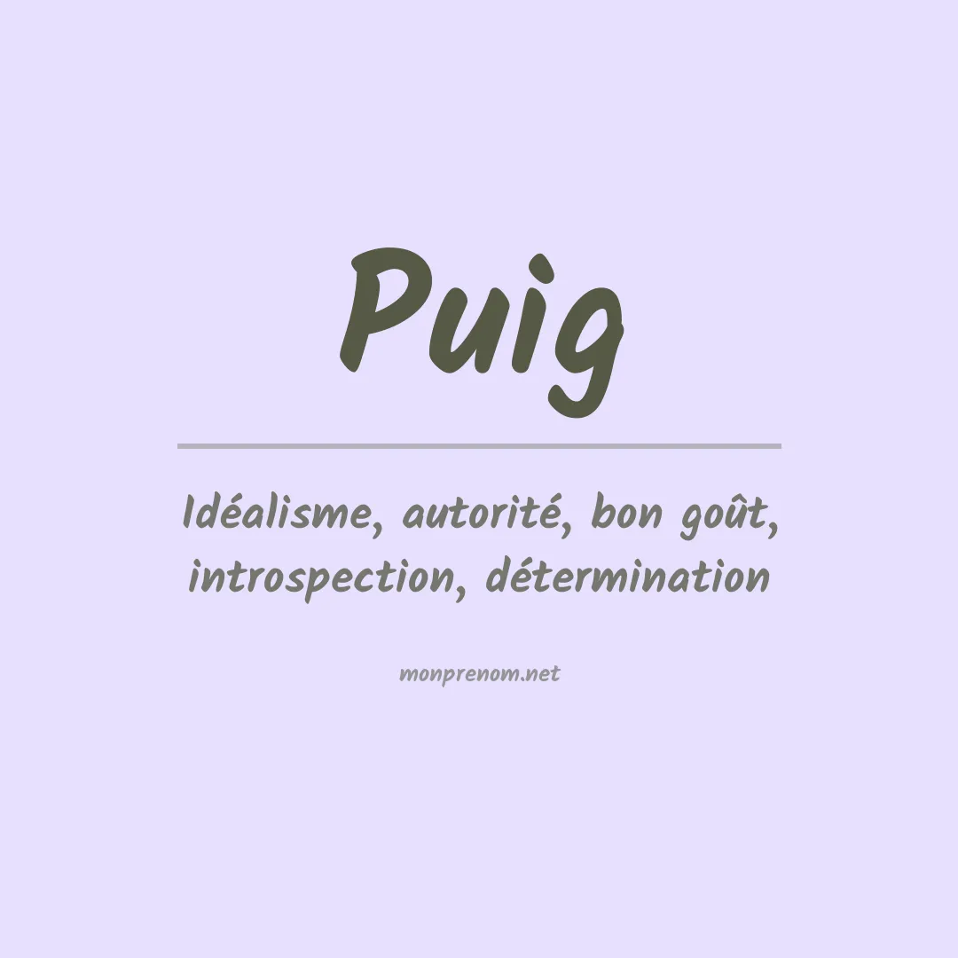 Prénom Puig