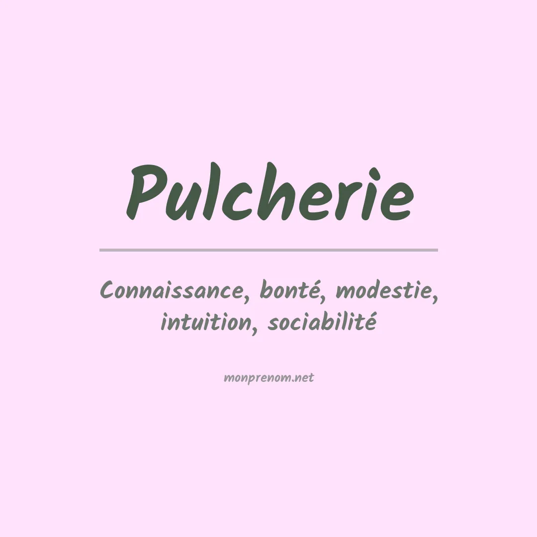 Signification du prénom Pulcherie