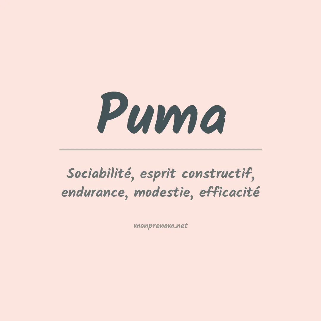 Prénom Puma