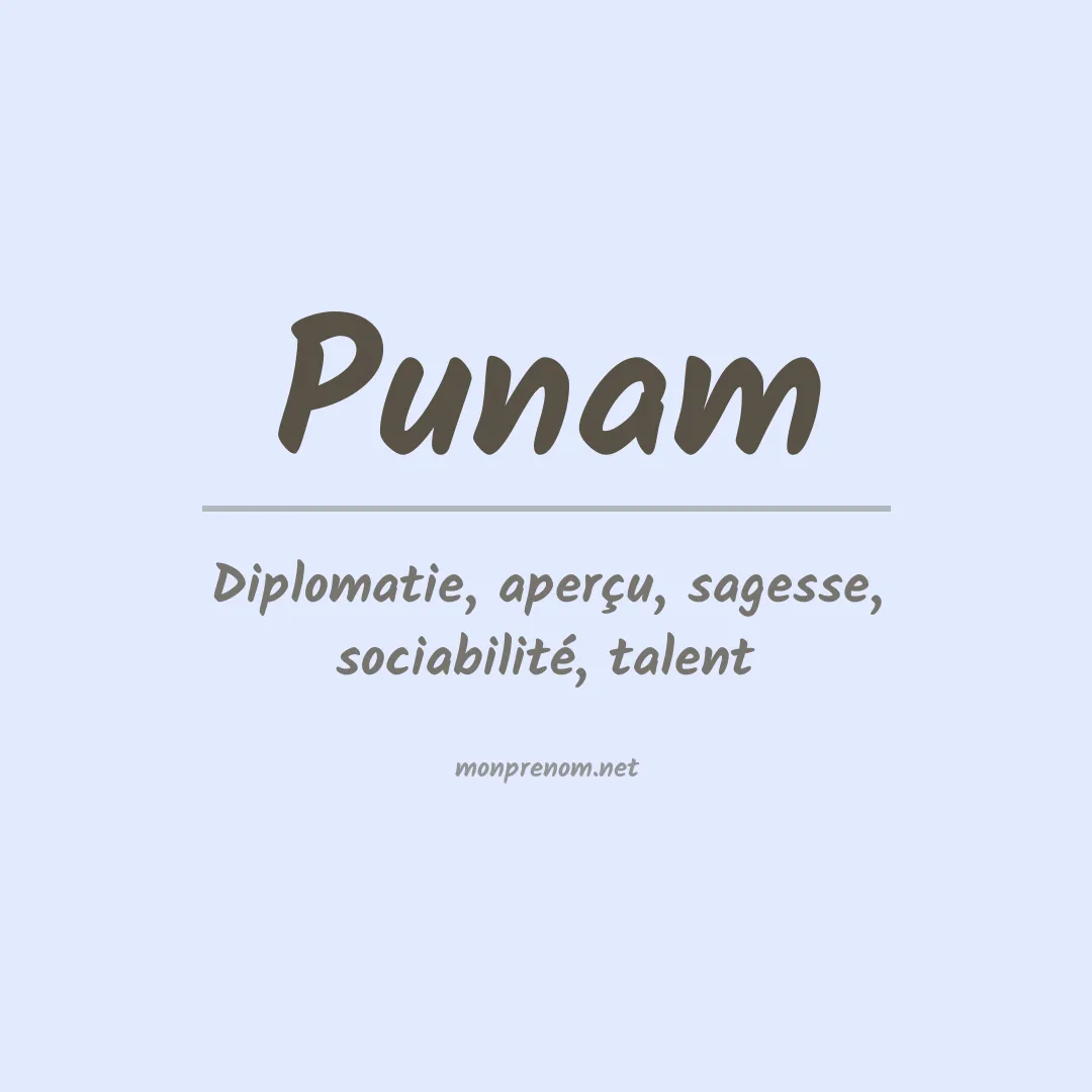 Signification du prénom Punam