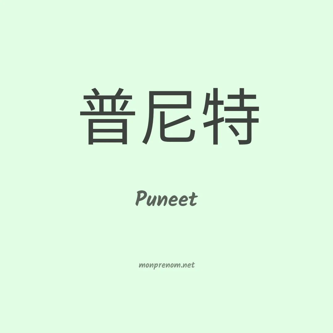 Puneet en chinois