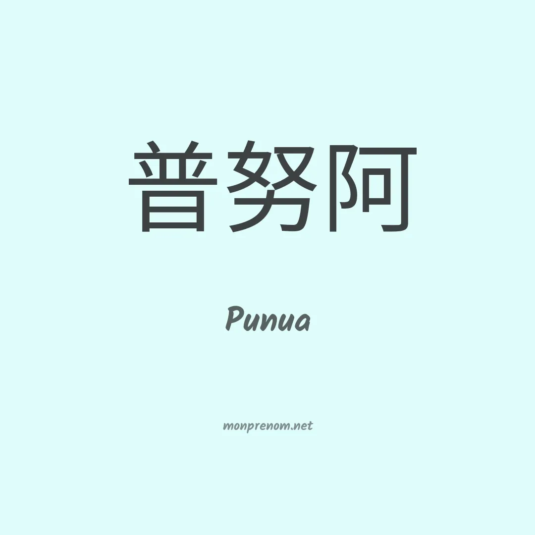Punua en chinois