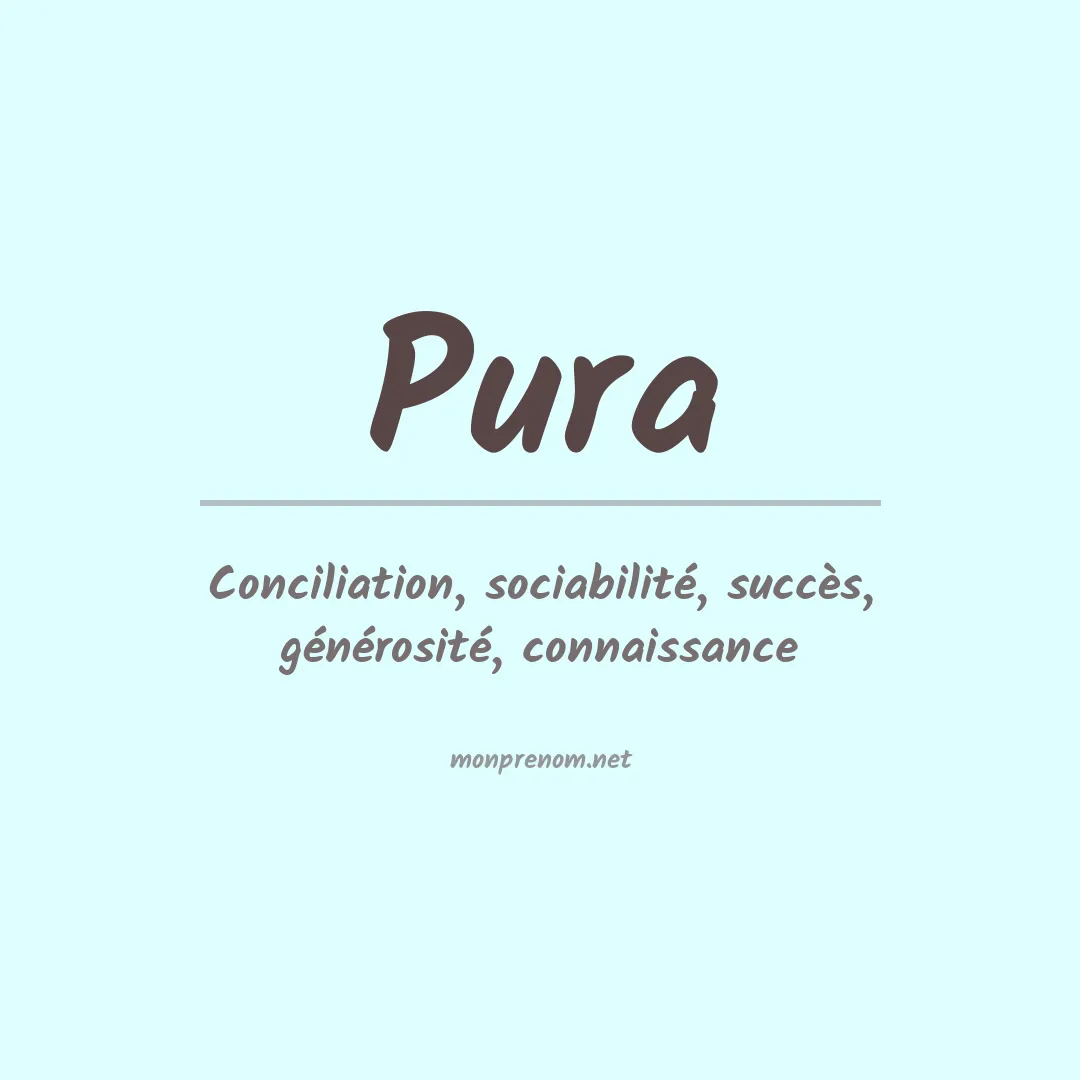 Signification du prénom Pura