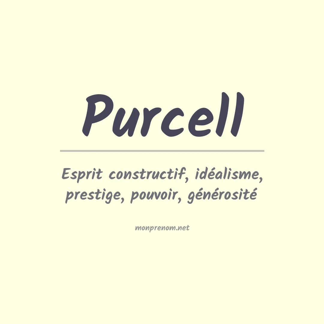 Prénom Purcell