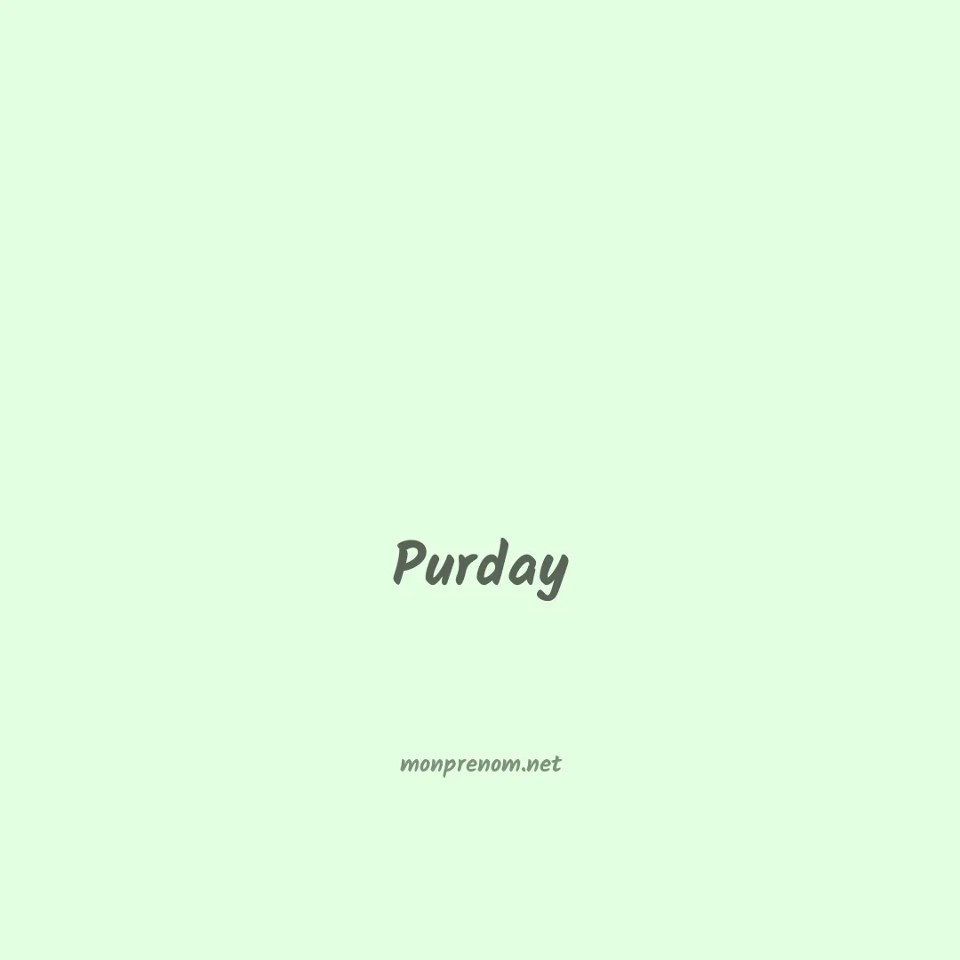 Purday en chinois