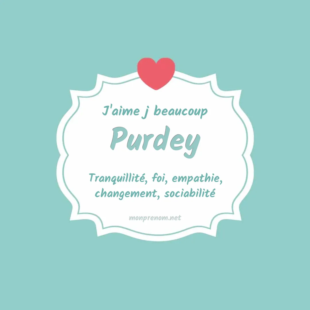 J'aime beaucoup Purdey