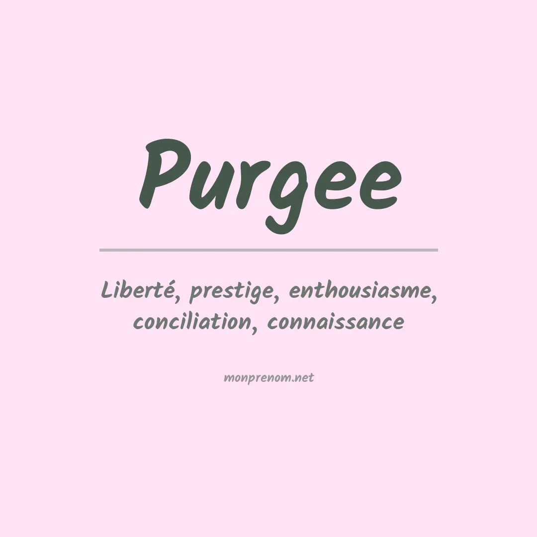 Prénom Purgee