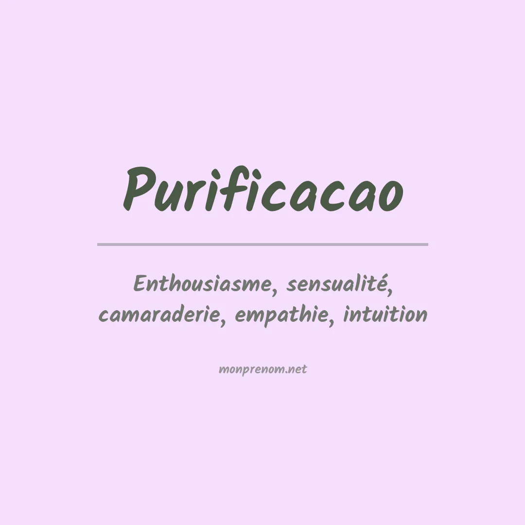 Signification du prénom Purificacao