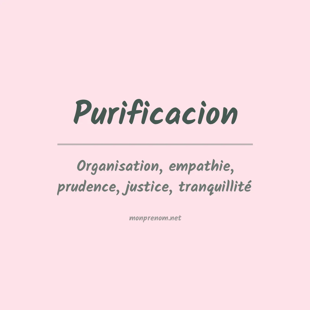 Prénom Purificacion
