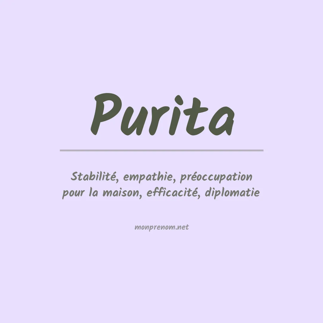 Signification du prénom Purita