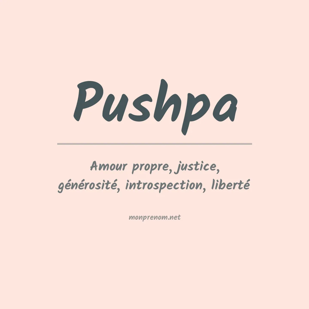 Prénom Pushpa
