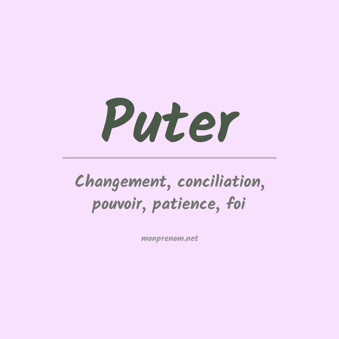 Signification du prénom Puter