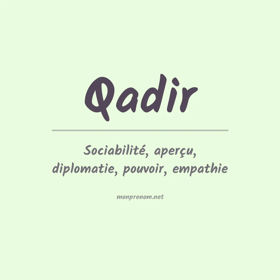 Prénom Qadir