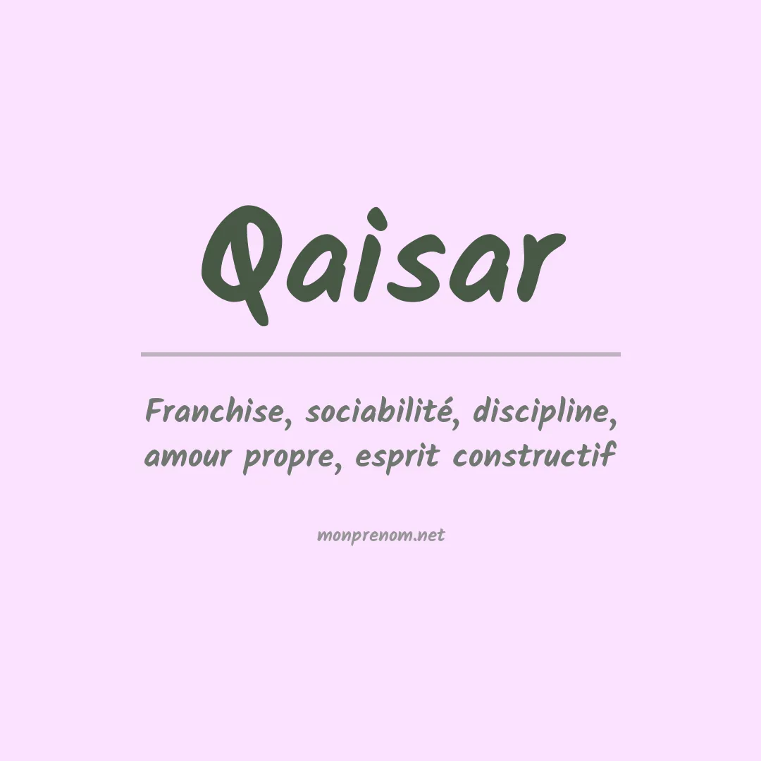 Prénom Qaisar