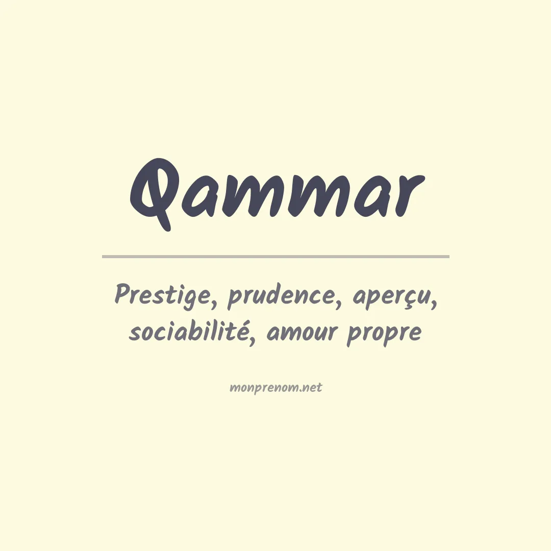 Signification du prénom Qammar