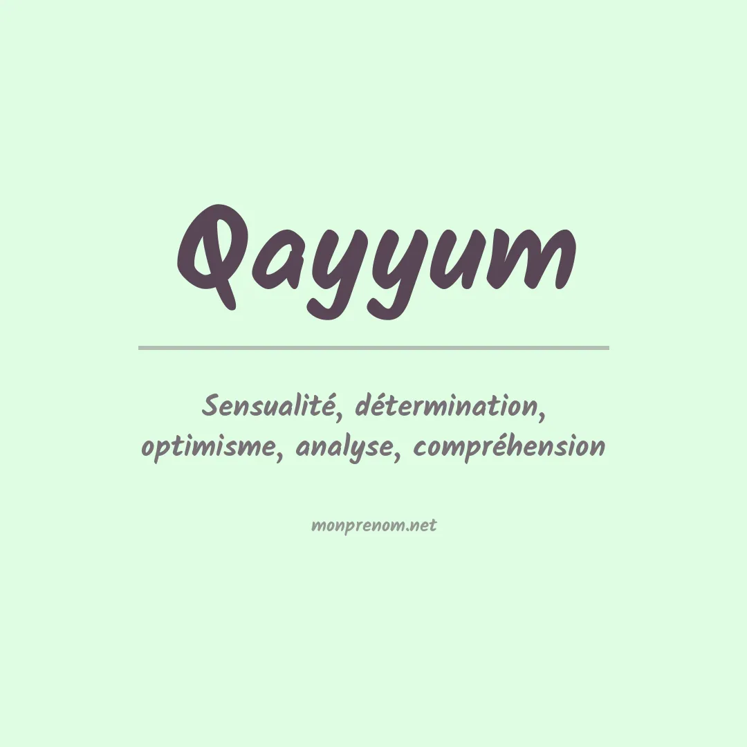Prénom Qayyum