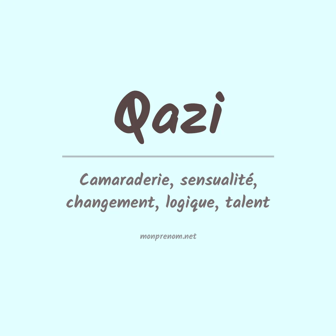 Prénom Qazi