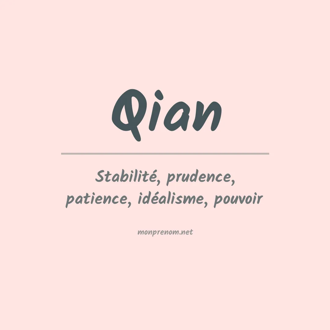 Prénom Qian