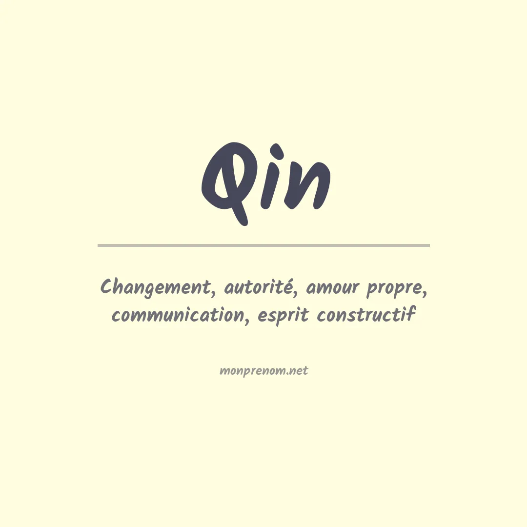 Prénom Qin