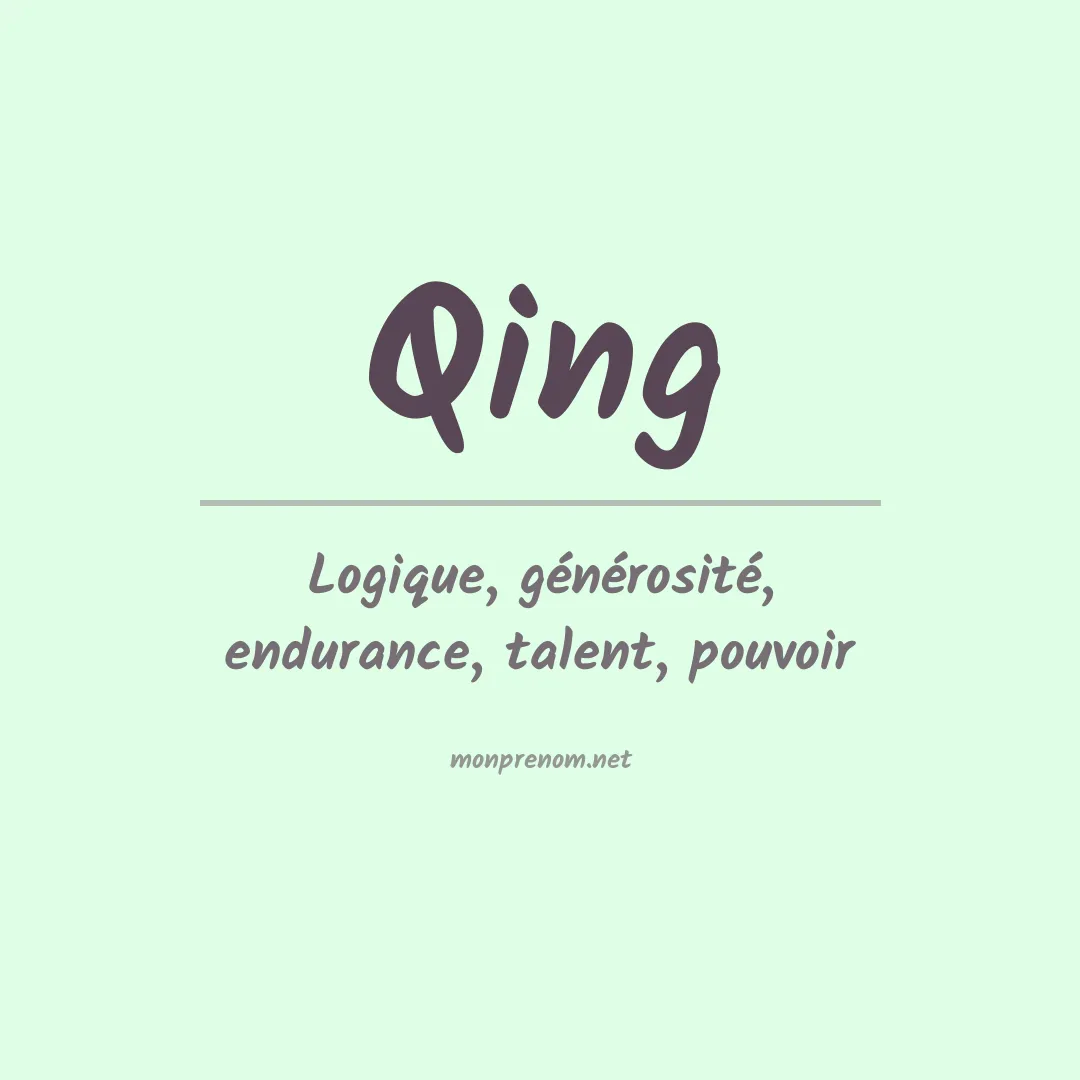 Prénom Qing