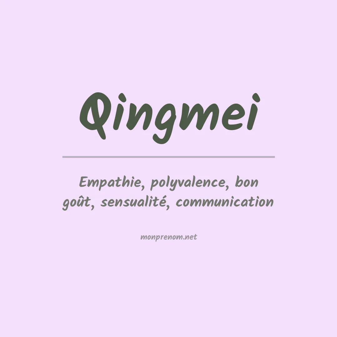 Prénom Qingmei