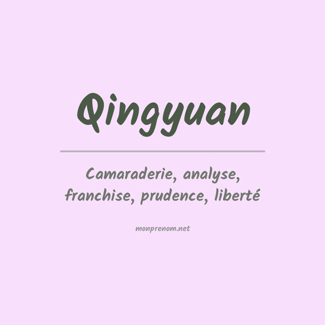 Prénom Qingyuan