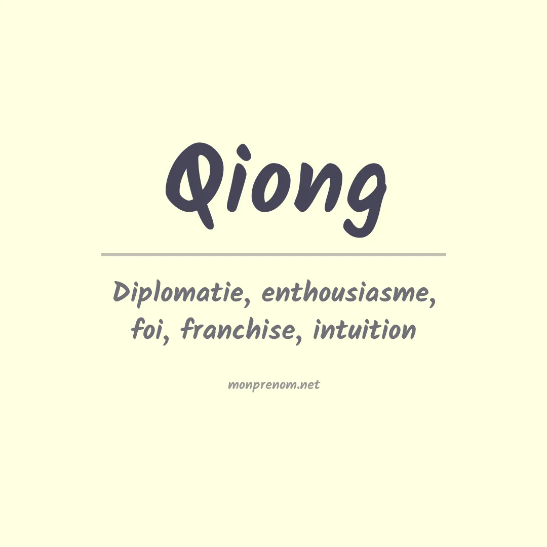 Prénom Qiong