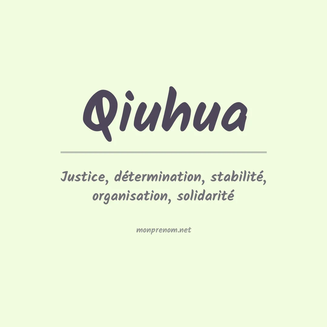 Prénom Qiuhua