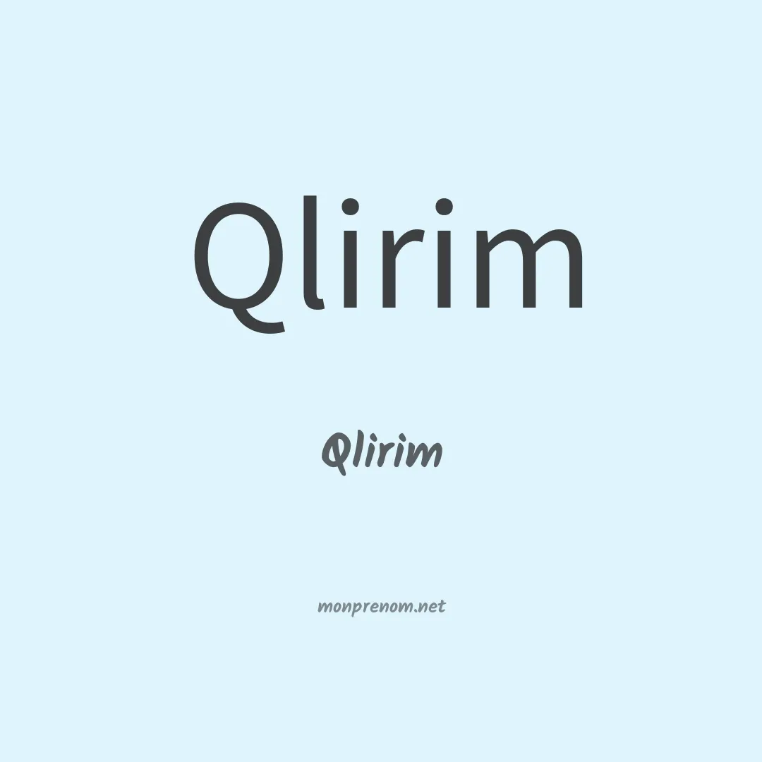 Qlirim en chinois