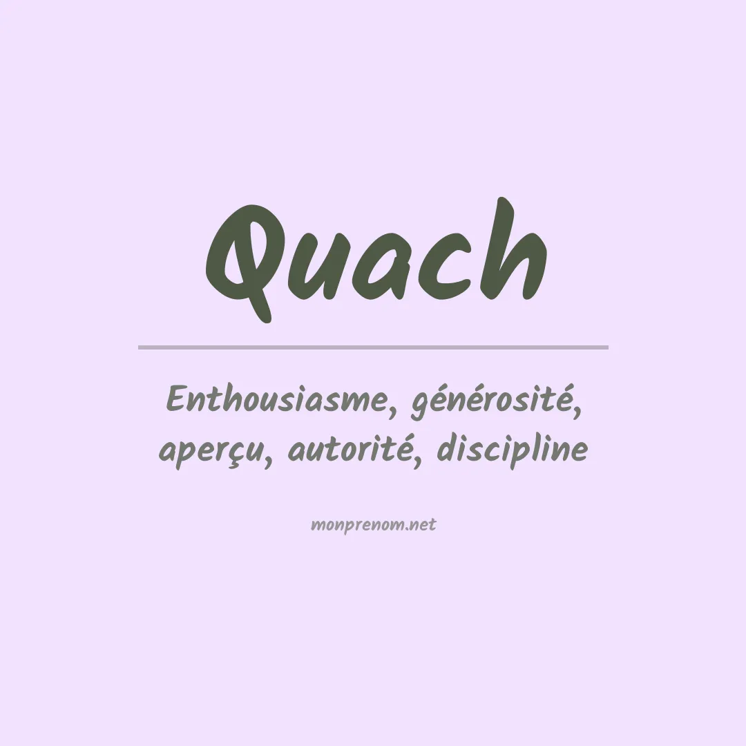 Prénom Quach