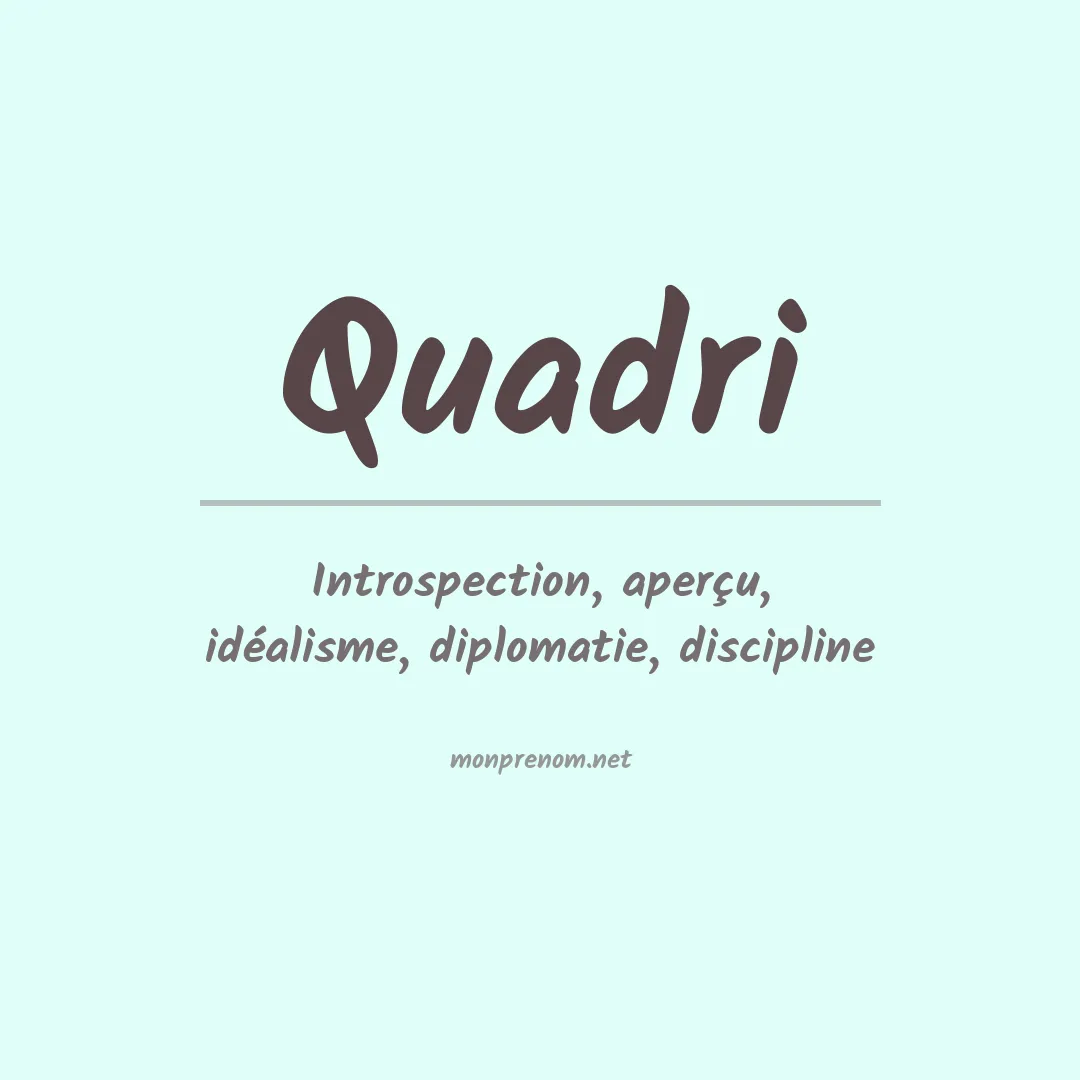 Prénom Quadri