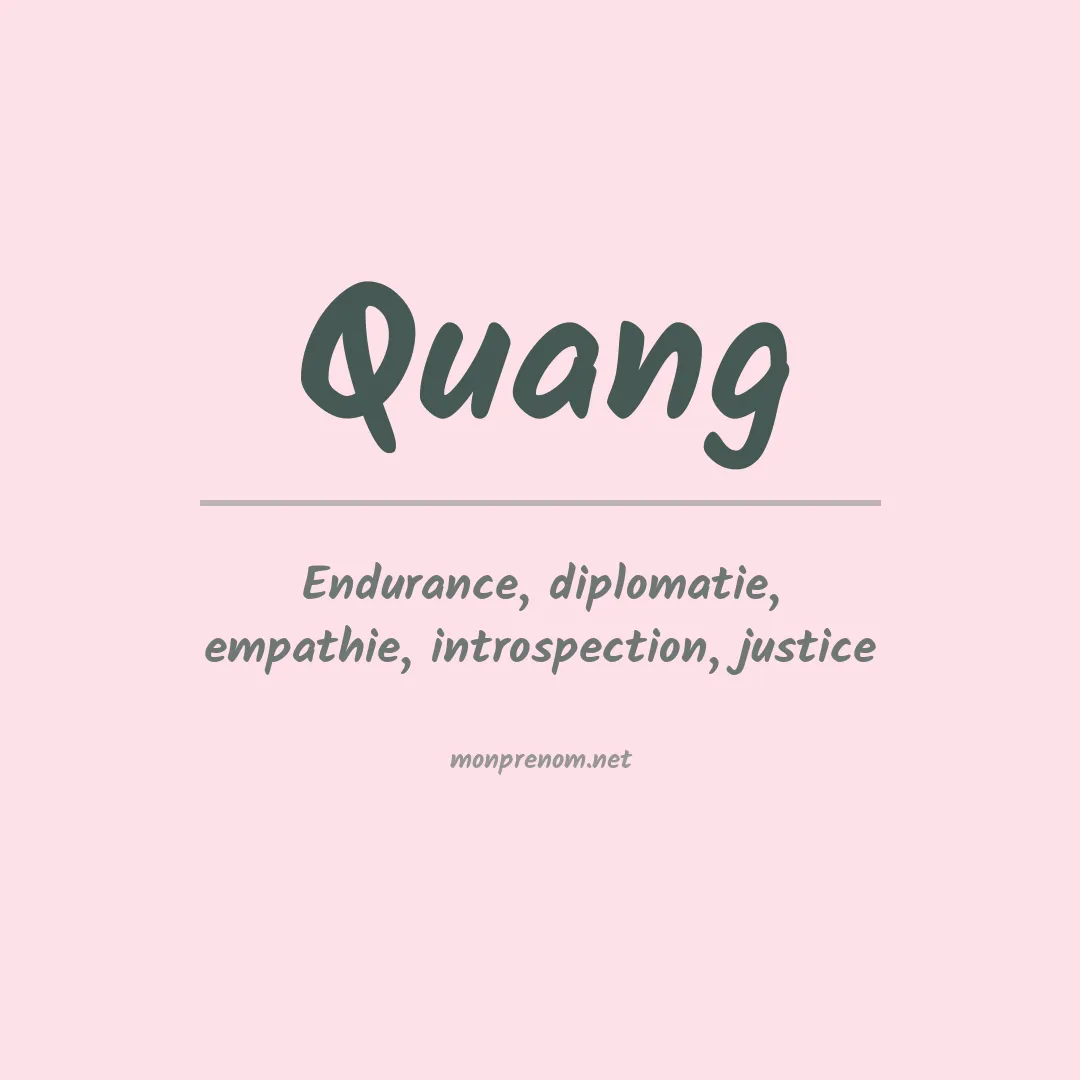 Prénom Quang