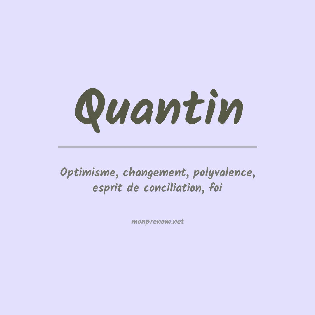 Prénom Quantin
