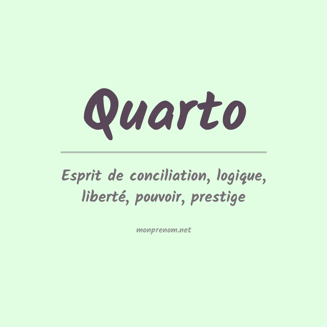 Prénom Quarto