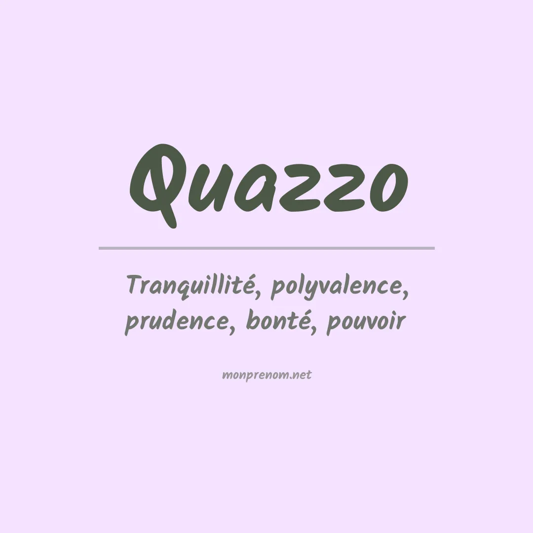 Prénom Quazzo