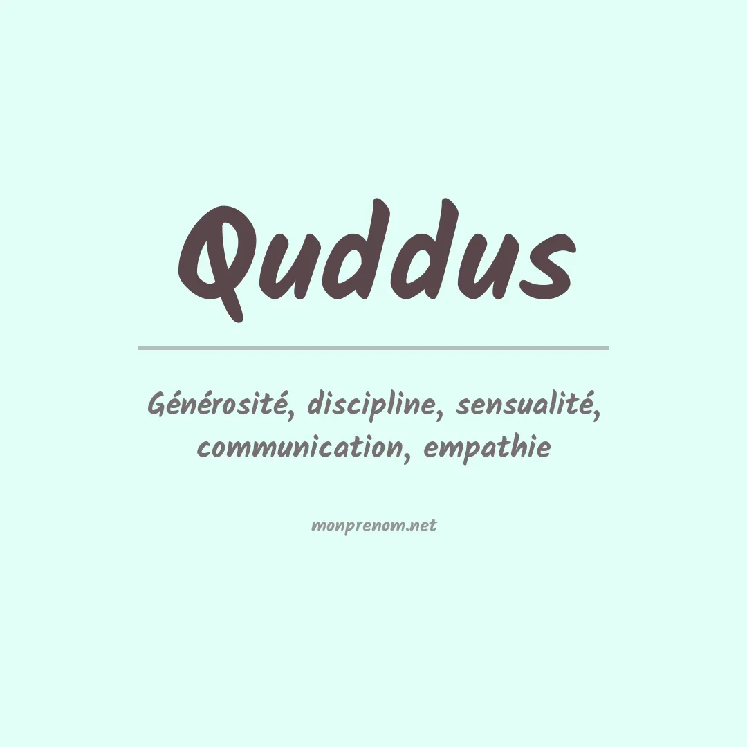 Prénom Quddus