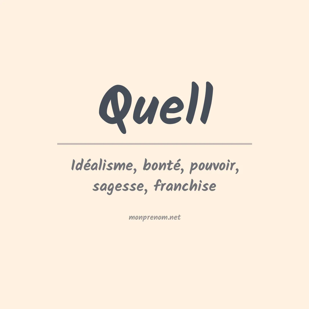 Prénom Quell