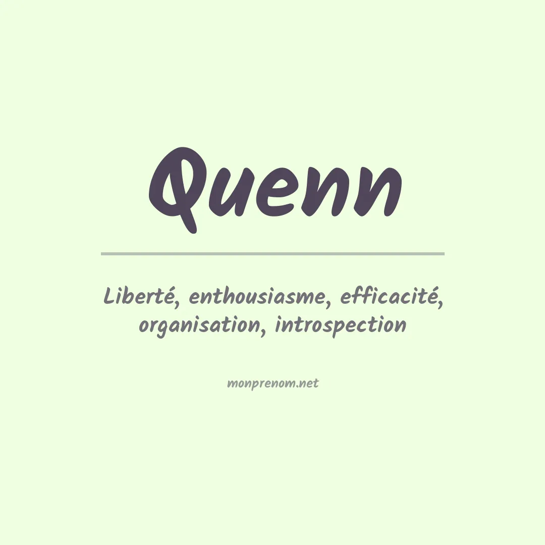 Signification du prénom Quenn