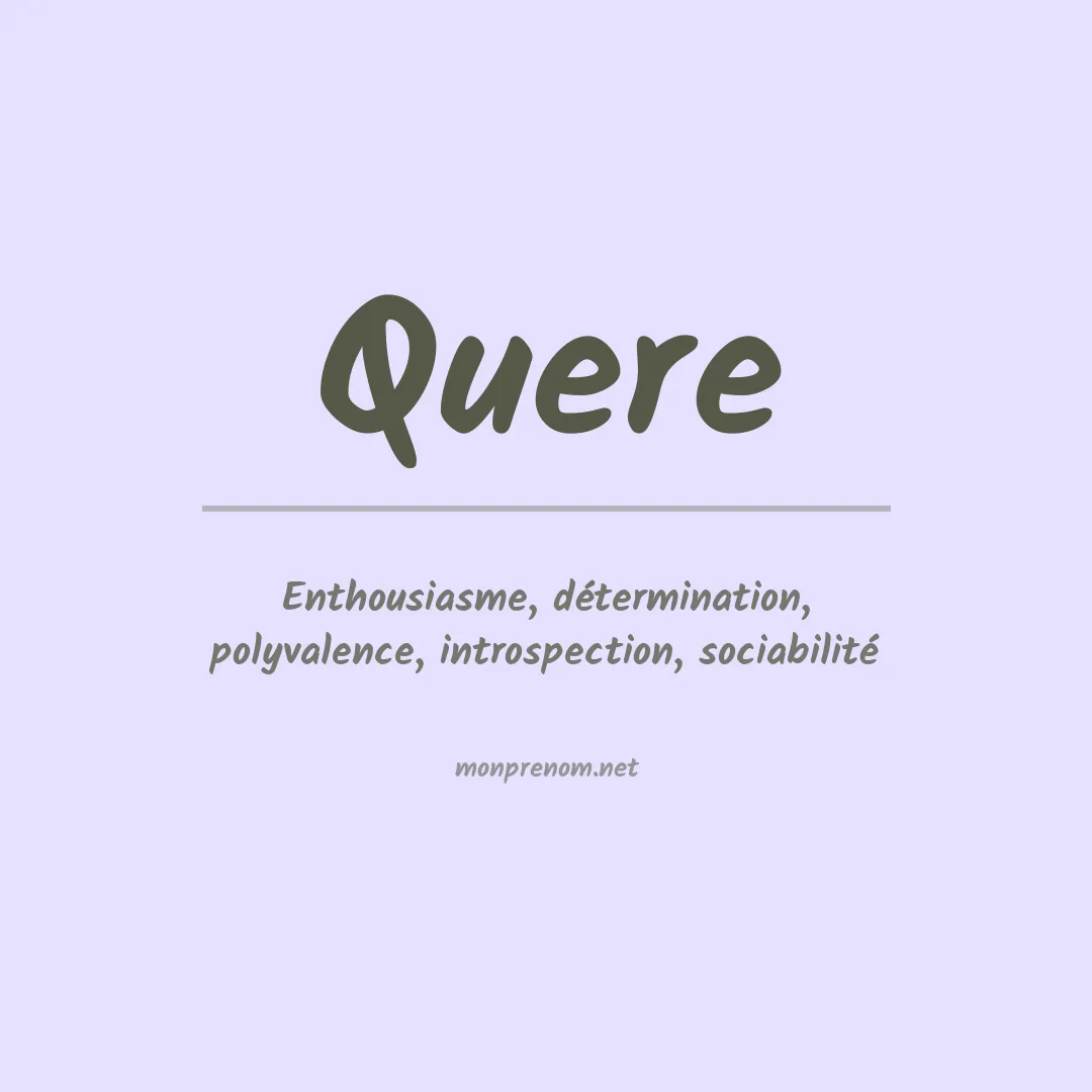 Prénom Quere