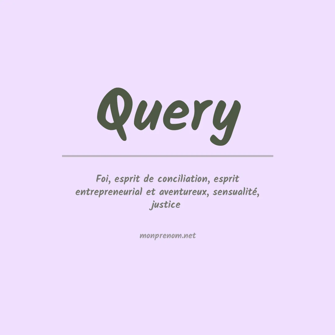 Prénom Query