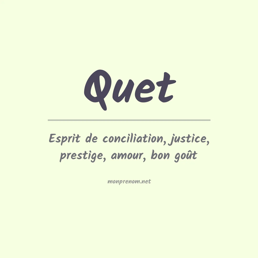 Prénom Quet