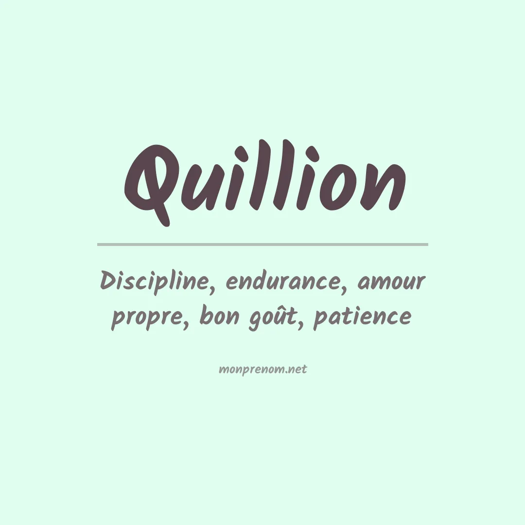 Prénom Quillion