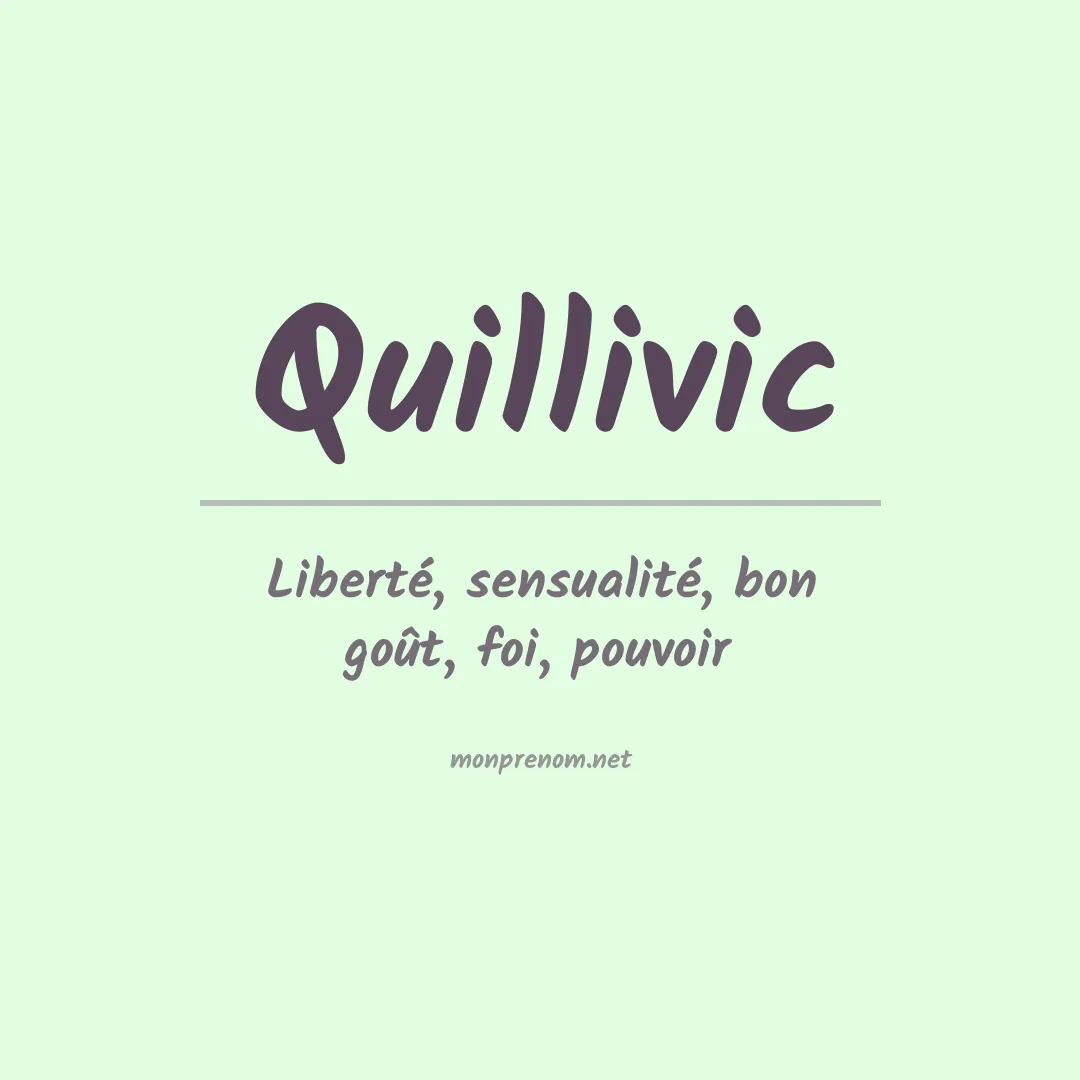 Signification du prénom Quillivic