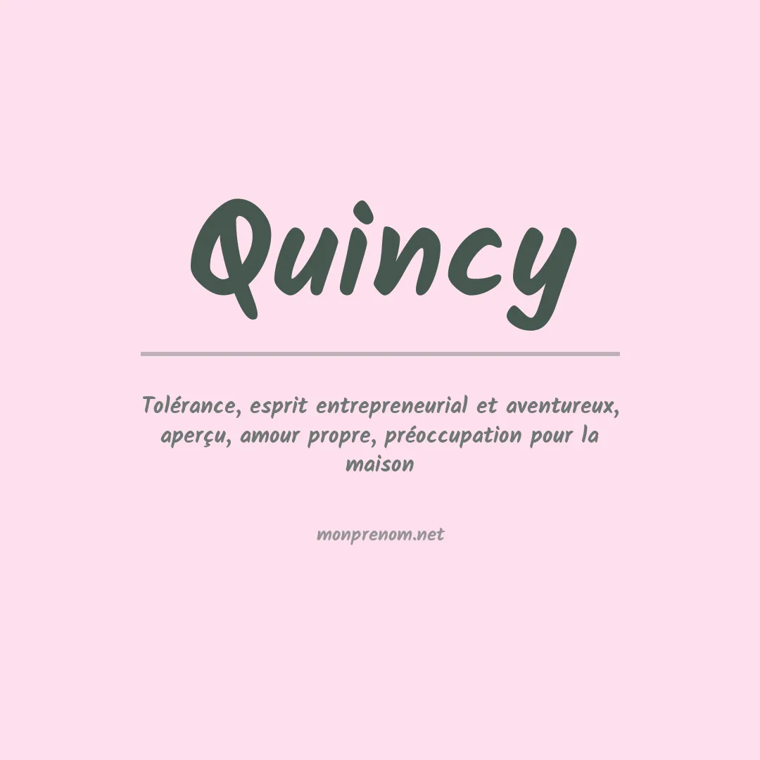 Prénom Quincy